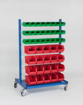 Mobile rack incl. 88 warehouse bins