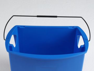 Galvanised handle for design waste basket
