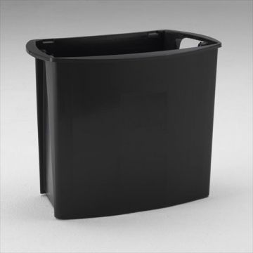 Design waste basket 32,5 l. closed walls, no front opening, black