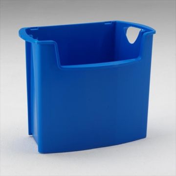 Design waste basket 32,5 l. closed walls and open front, blue