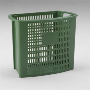 Design waste basket 32,5 l. perforated walls and no front opening, green