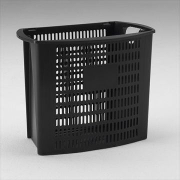 Design waste basket 32,5 l. perforated walls and no front opening, black