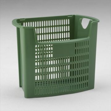 Design waste basket 32,5 l. perforated walls and open front, green