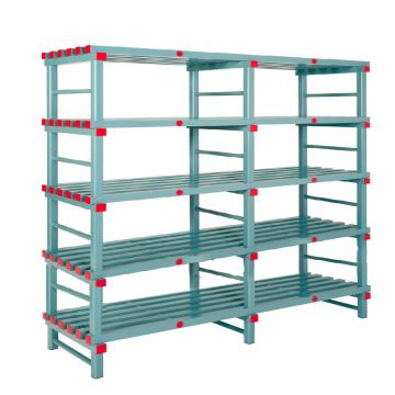 Plastic shelving 200x40x177 cm with 5 shelves