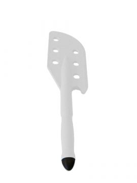 Stirring-spoon with holes 125x190x540 mm white