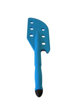 Kunststof roerspaan, kleef vrij, 125x190x540 mm met perforatie, blauw