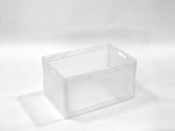 Stackable plastic bin, 400x300x220 mm 20 l. translucent 
