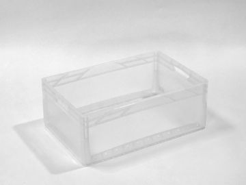 Stackable plastic bin, 600x400x220 mm 40 l. translucent 