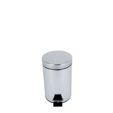 Stainless steel pedal waste bin 3 l. ø167x270 mm, silver