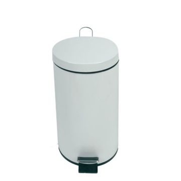 RVS pedaalemmer, 292x445 mm 20 liter, wit
