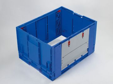 Foldable frame with drop front 183 L 800x600x465 mm, blue