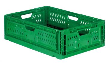 Foldable agricultural bin 45 l. 600x400x220 mm, green