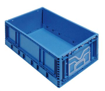 Industrial foldable crate 43 L, 600x400x230 mm blue