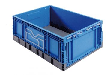 Industrial foldable crate 55 L, 600x400x290 mm blue