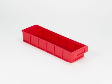 Shelf storage bin 500x152x83 mm red