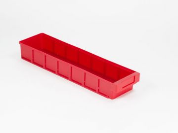 Shelf storage bin 600x152x83 mm red
