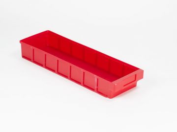 Shelf storage bin 600x186x83 mm red