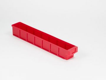Shelf storage bin 600x93x83 mm red
