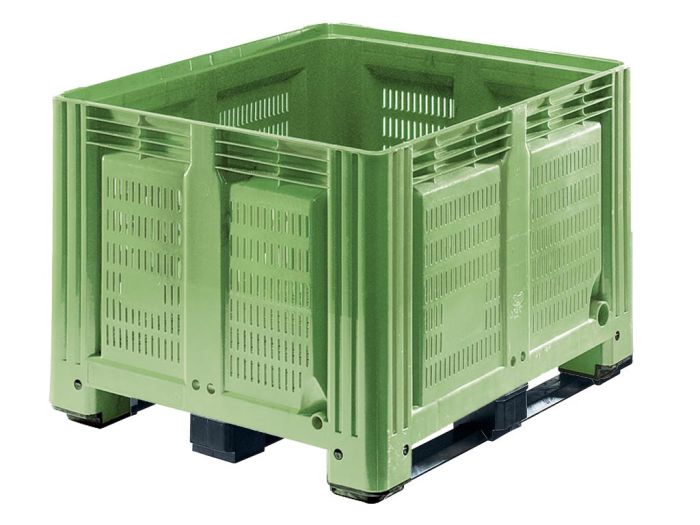 Agribox 760 liter, 1200x1000x870 mm ,3 sleden, lichtgroen