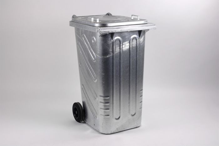 Steel wheelie bin 240 580x740x1070 mm Engels