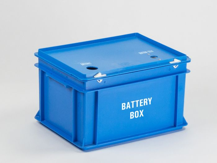 Battery recycle box 20 l, 400x300x235 mm, batteries and button cells