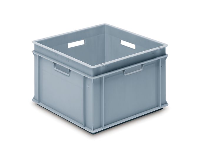 Opslag en transportbak, 35 liter, 400x400x270 mm, 4 open grepen