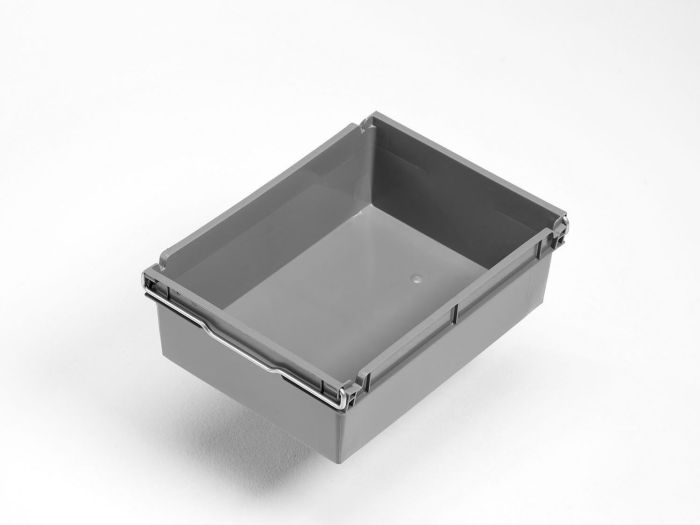 Beugelbak 12 liter, 400x300x131 mm, grijs