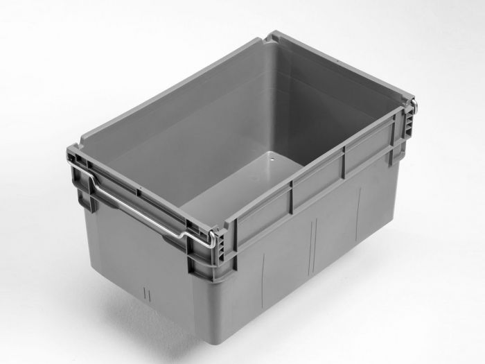 Bale arm crate 60L, 600x400x310 mm, grey 