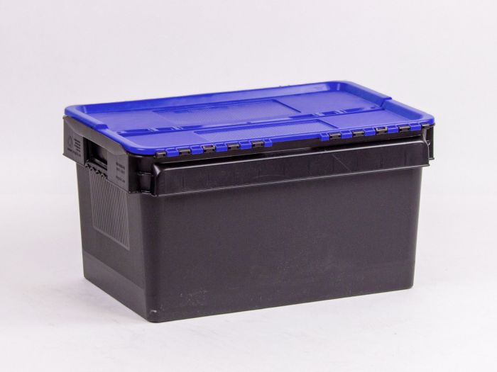 E-line Heavy Duty Distribox 52 l. 600x400x320 mm zwart/blauw