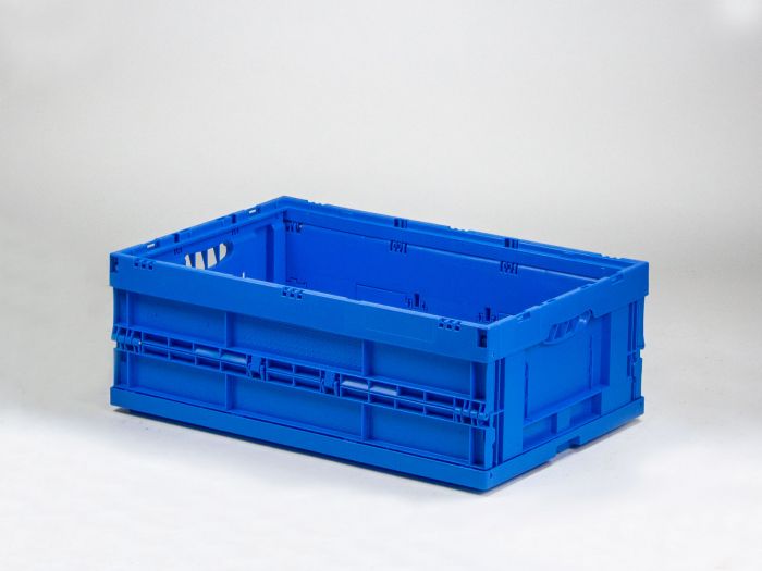 Vouwbare bak, 600x400x220 mm, 44 liter, met 2 open handgrepen