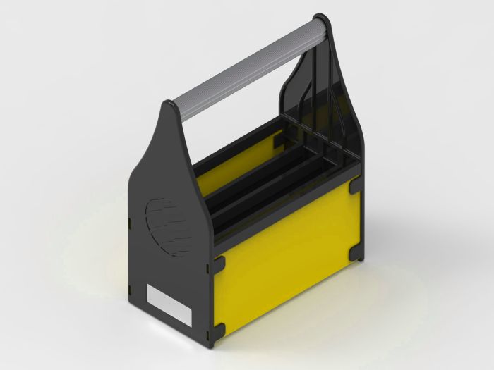 Carry Basket 242x131x302 mm for 4 devices (tablets), yellow