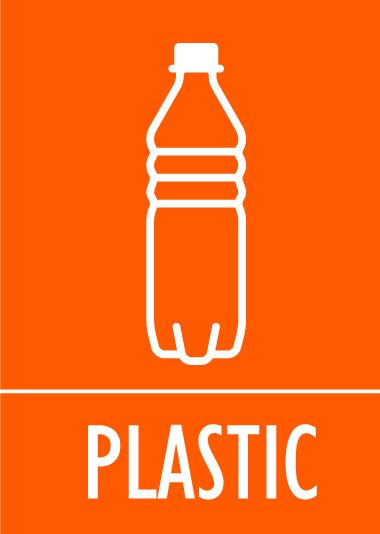 Set stickers voor ecosort, Plastic