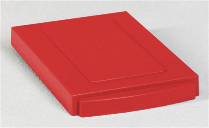 Scharnierdeksel voor kunststof afvalscheidingsbak 300x200 mm, rood