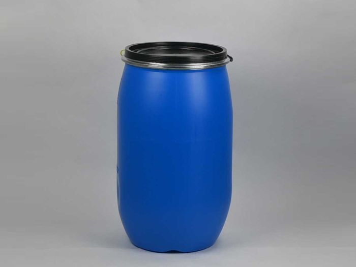 UN plastic dekselvat 120 liter blauw ø 480 x H = 800 mm