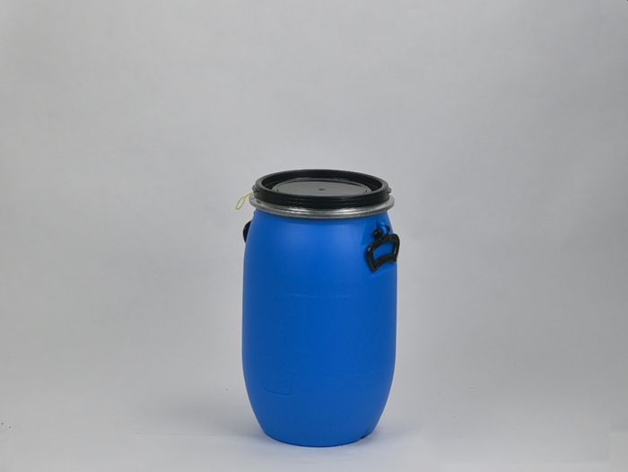 UN plastic dekselvat 30 liter blauw ø 320 x H = 530 mm