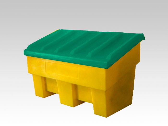 Grit container with lid 330 l. for sand, salt and absorption material