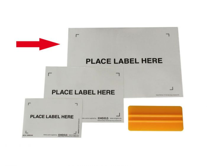 Zelfklevende labeldrager A4, 355x230 mm, 100 stuks per verpakking