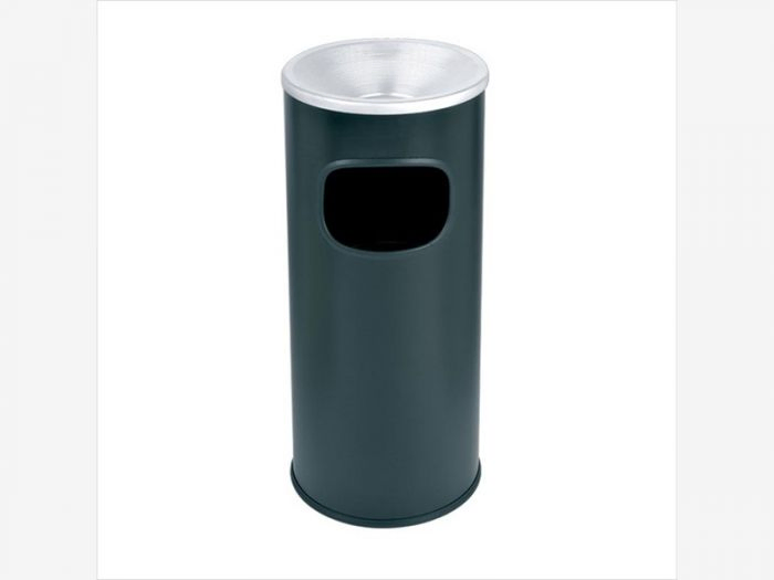 Container with ashtray 30 l. ø250x650 mm black