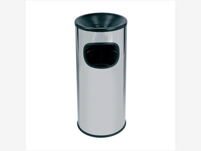 Peuken/afvalbak 250x650 mm, 30 liter, RVS