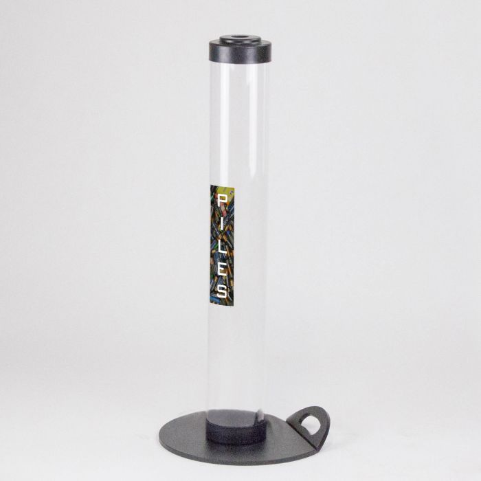 Batterijkoker ± 9 liter, ø120x800 mm met kunststof voet met greep