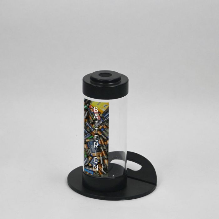 Batterijkoker ø120x300 mm, 3,5 liter, transparant materiaal