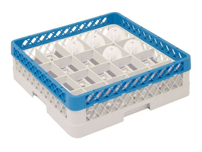 Dishwashing rack for cups 500x500x140 mm, 20 compartments
