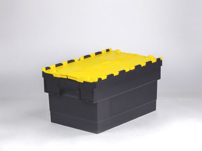 E-line Distribox kunststof distributiebak 55L zwart-geel