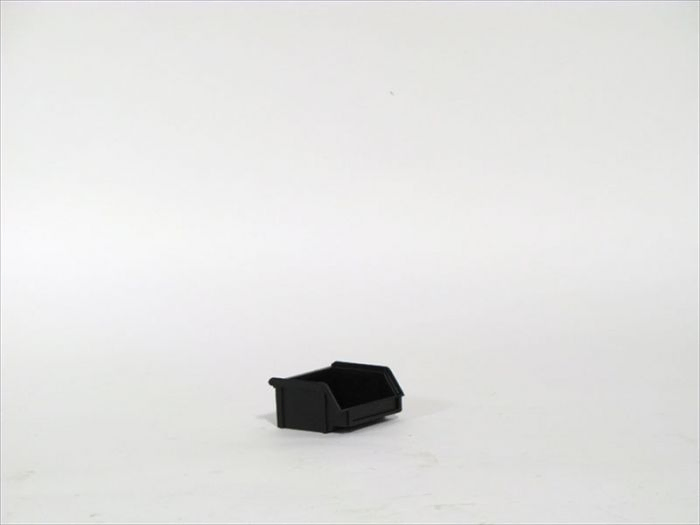 Magazijnbak 90x95x50 mm met grijpopening, ESD-veilig, zwart