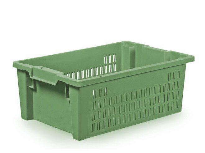 Draaistapelbak, 40 liter, 600x400x220 mm, groen