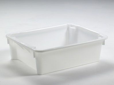 Draaistapelbak hygiëne euronorm, 800x600x220 mm, 80 liter, wit