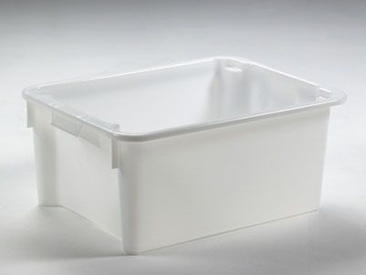 Draaistapelbak hygiëne euronorm, 800x600x330 mm, 110 liter, wit