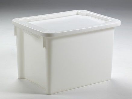 Draaistapelbak hygiëne euronorm, 800x600x500 mm, 170 liter, wit