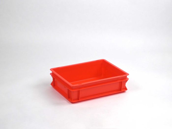 Euronorm stapelbak, Normbox, 400x300x120 mm, 10L rood virgin plastic