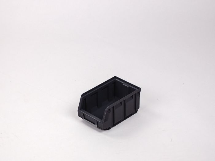 Stackable warehouse bin 1,0 liter, 167/140x105x82mm, black